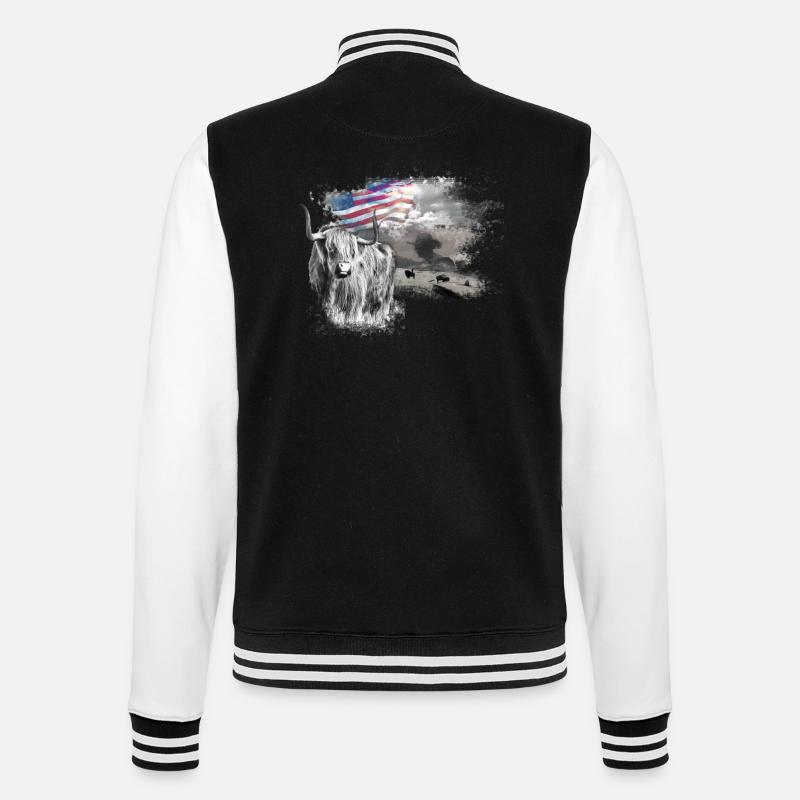 kl_linedance24a - Veste Teddy - noir/blanc