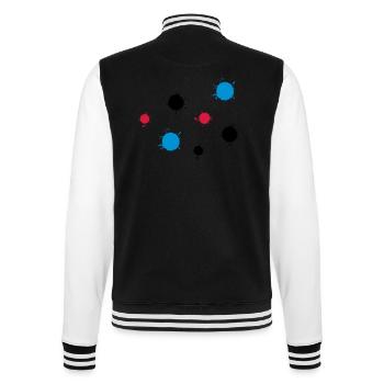 farbkleckse_2 - College-Sweatjacke - Schwarz/Weiß - Hinten - Marisol (170cm)