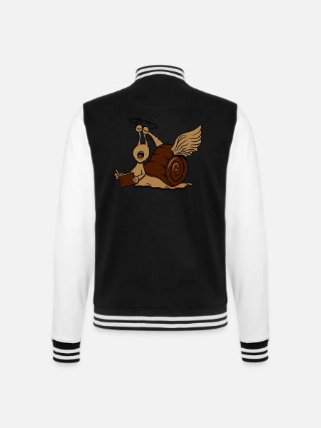 Escargot drôle d'ange - Veste Teddy - noir/blanc