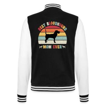 Meilleur Bloodhound Mom ever dog lovers rétro vintage - Veste Teddy - noir/blanc - Dos - Marisol (170cm)