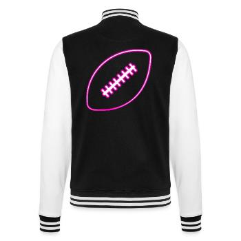 American Football Ball Flag Football Girls - College Sweat Jacket - black/white - Back - Marisol (170cm)
