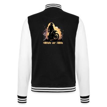 Ride or die - College Sweat Jacket - black/white - Back - Marisol (170cm)