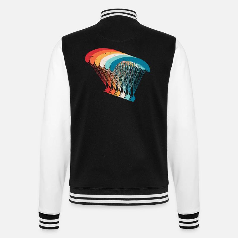 Skydive Evolution: Gleitschirm Design - College-Sweatjacke - Schwarz/Weiß