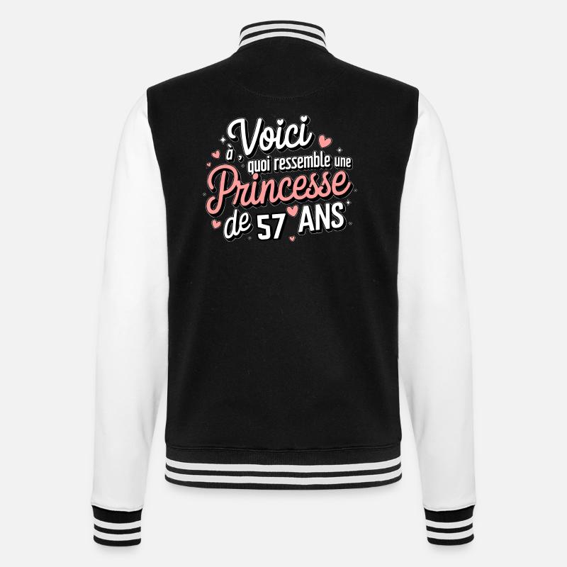 Princesse 57 Ans - Veste Teddy - noir/blanc