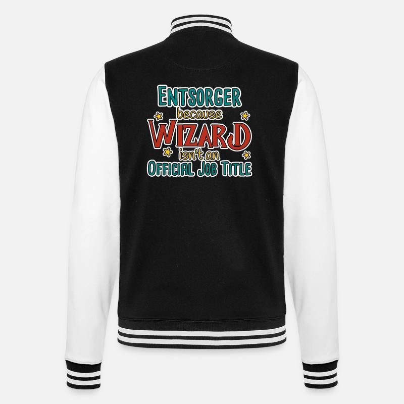 Entsorger Wizard - College-Sweatjacke - Schwarz/Weiß