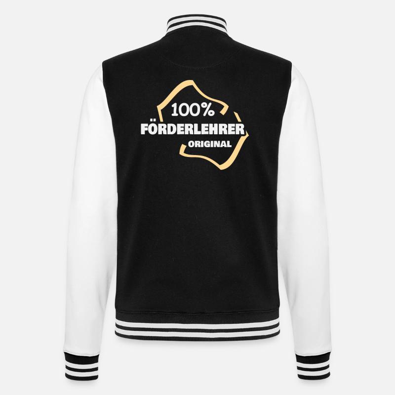 Beruf Förderlehrer - College-Sweatjacke - Schwarz/Weiß