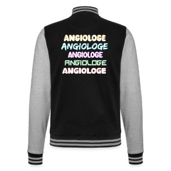 Angiologist as a job - College Sweat Jacket - black/heather grey - Back - Marisol (170cm)
