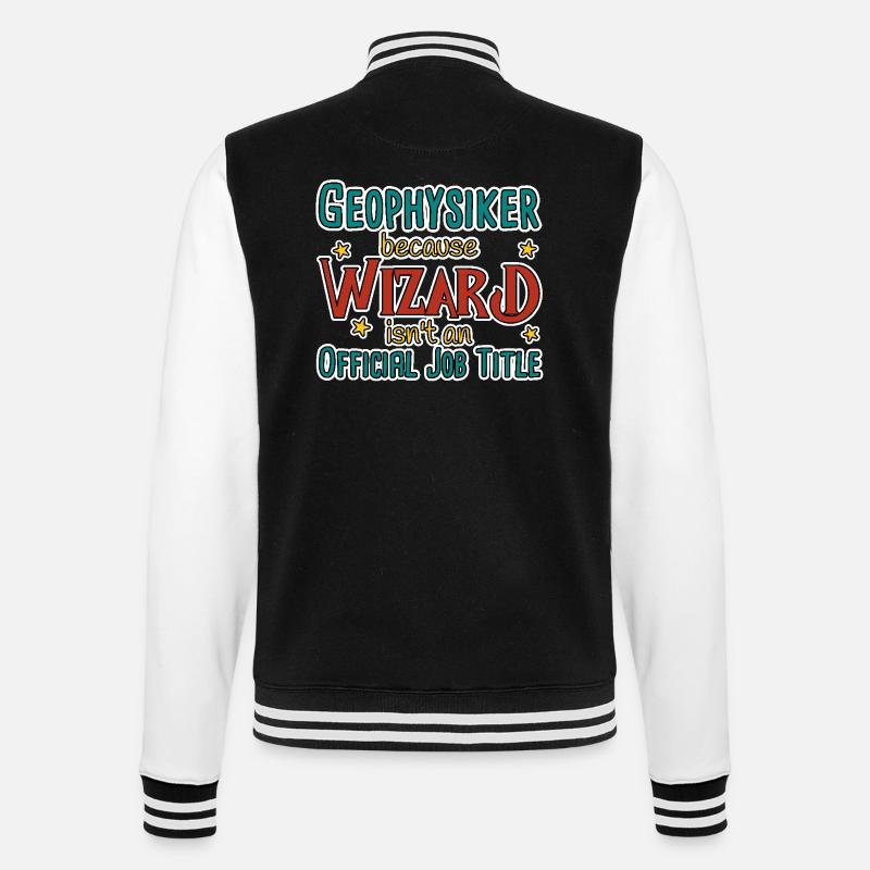 Geophysicist Wizard Geophysics - College Sweat Jacket - black/white