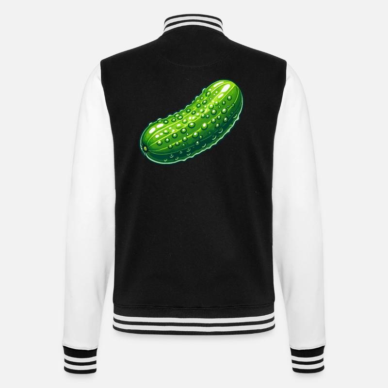 Cornichon courbée - Veste Teddy - noir/blanc