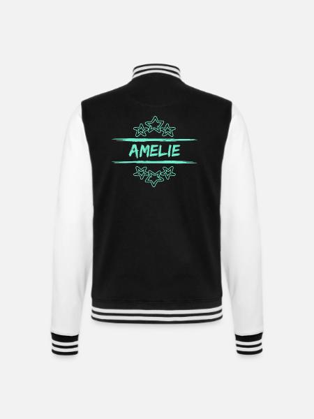 Amelie Amelie - College Sweat Jacket - black/white