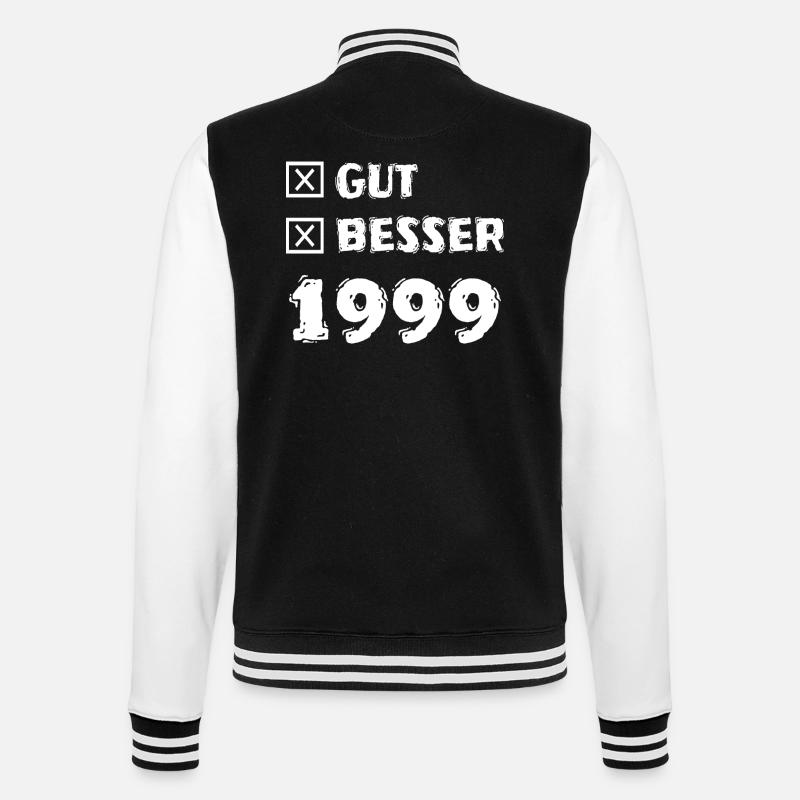 1999 - College-Sweatjacke - Schwarz/Weiß