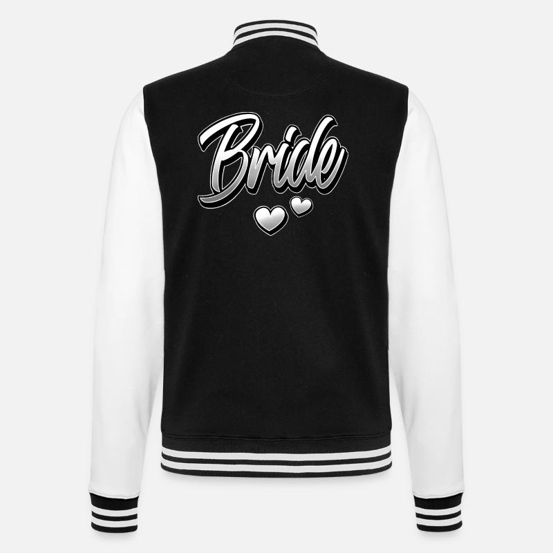 Braut - College-Sweatjacke - Schwarz/Weiß