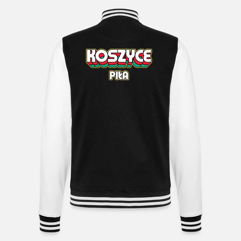 Košice Piła. Nom du district rétro - Veste Teddy - noir/blanc
