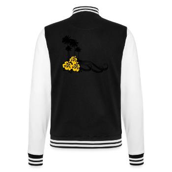Flower - Palms - College Sweat Jacket - black/white - Back - Marisol (170cm)