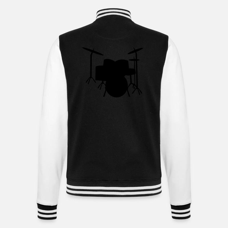 Drums Schlagzeug Drum - College-Sweatjacke - Schwarz/Weiß
