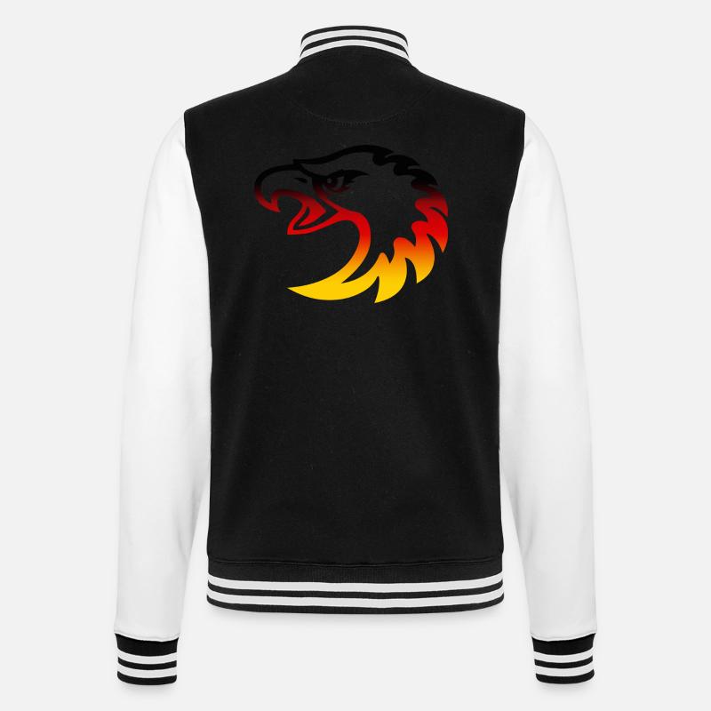 Germany eagle head - College Sweat Jacket - black/white