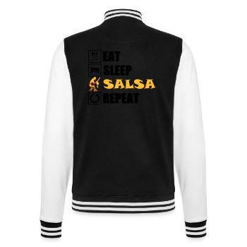 eat sleep SALSA repeat - College-Sweatjacke - Schwarz/Weiß - Hinten - Marisol (170cm)