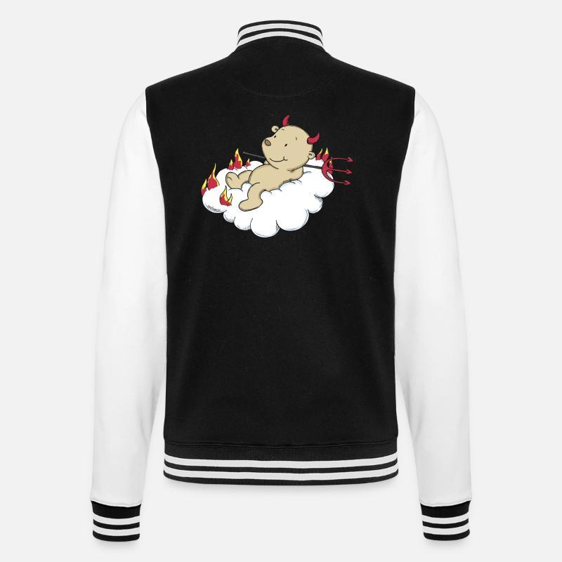 Engel_Teufel03 - College-Sweatjacke - Schwarz/Weiß