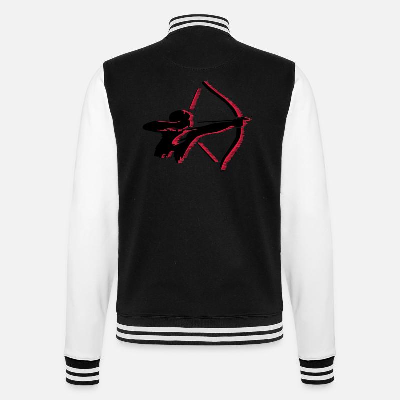 Bogenschütze - College-Sweatjacke - Schwarz/Weiß