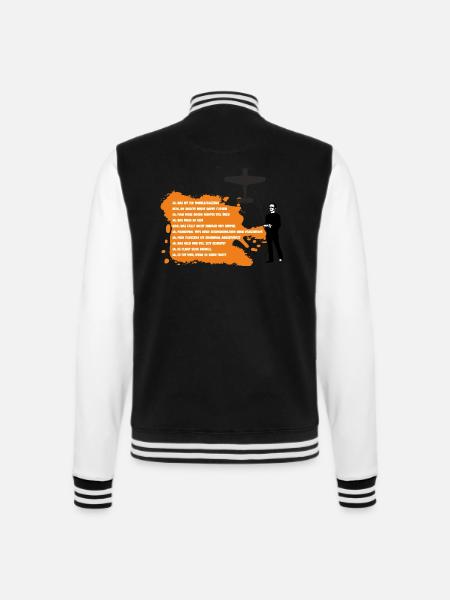 faq modellflug - College-Sweatjacke - Schwarz/Weiß