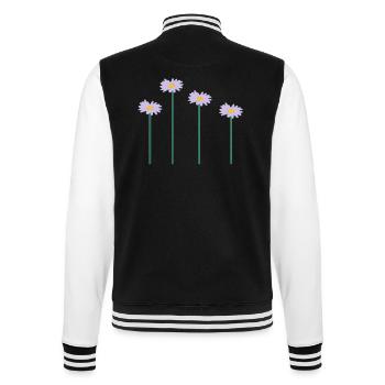 blumen - College Sweat Jacket - black/white - Back - Marisol (170cm)