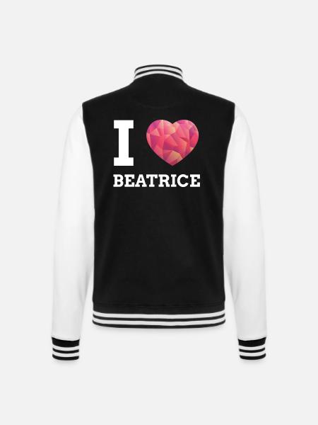 I Love Beatrice - College-Sweatjacke - Schwarz/Weiß