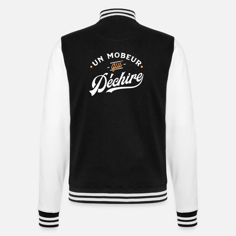 Un mobeur qui déchire - Veste Teddy - noir/blanc