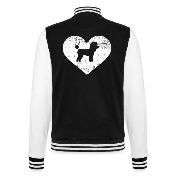 Poodle - College Sweat Jacket - black/white - Back - Marisol (170cm)