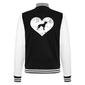 American Bulldog - College-Sweatjacke - Schwarz/Weiß - Hinten - Marisol (170cm)