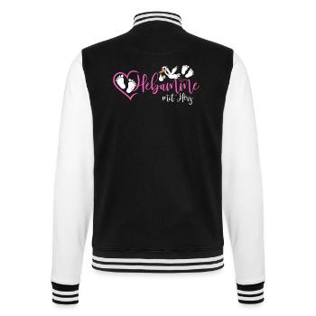 Hebamme  - College-Sweatjacke - Schwarz/Weiß - Hinten - Marisol (170cm)
