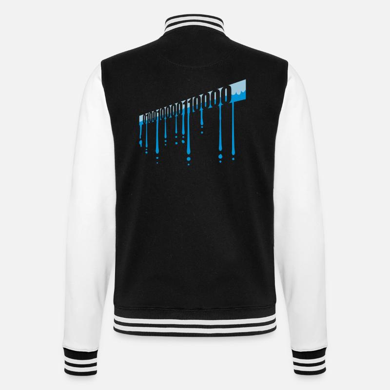 Binär Code Programm Sprache - College-Sweatjacke - Schwarz/Weiß
