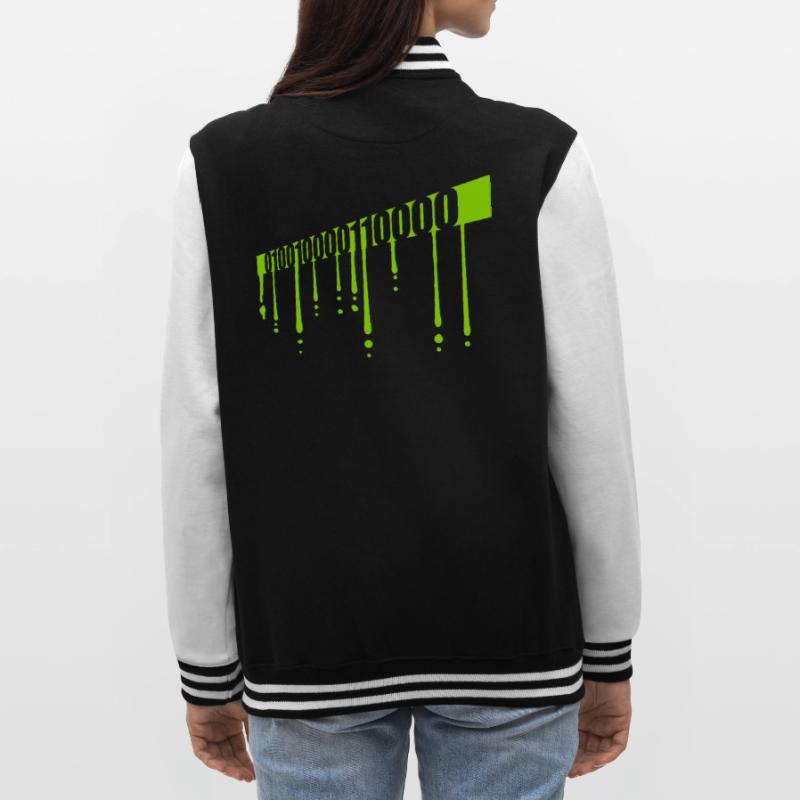 Binary Code Program Language College Sweat Jacket