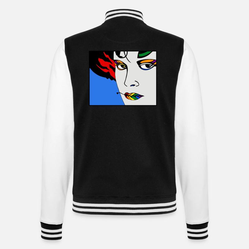 volcane 9c - Veste Teddy - noir/blanc
