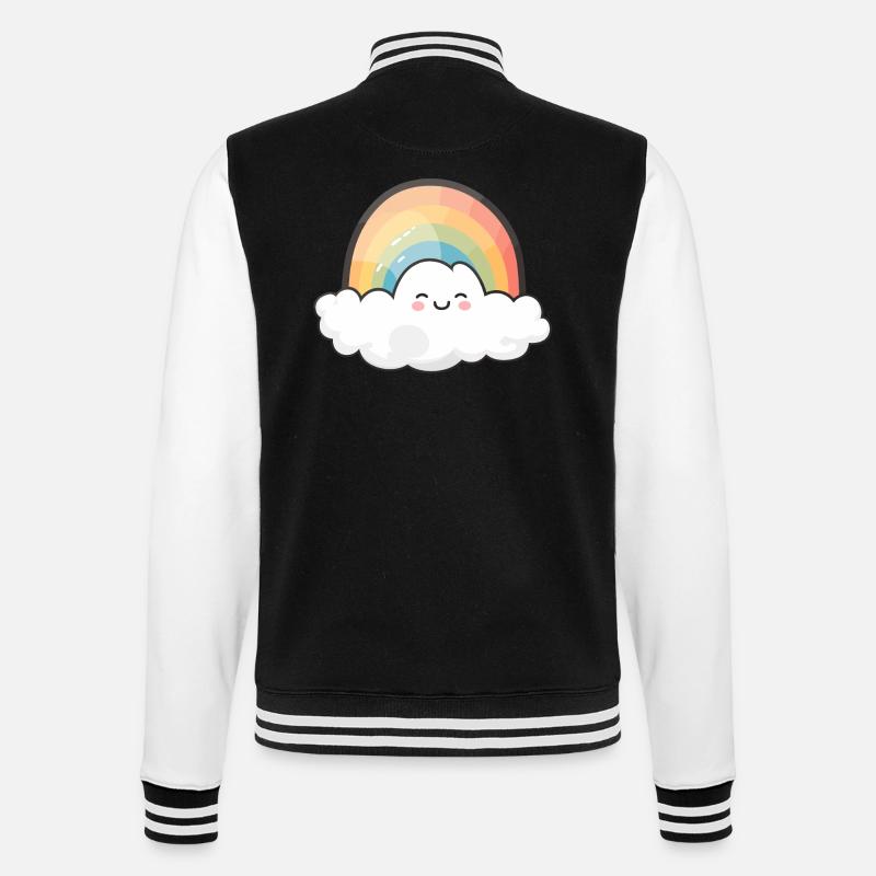 Cloud 'n' Rainbow - Veste Teddy - noir/blanc