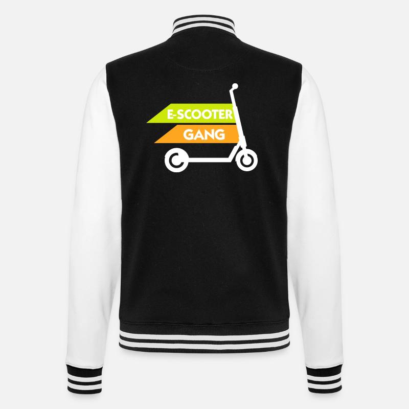 E-Scooter Roller - College-Sweatjacke - Schwarz/Weiß