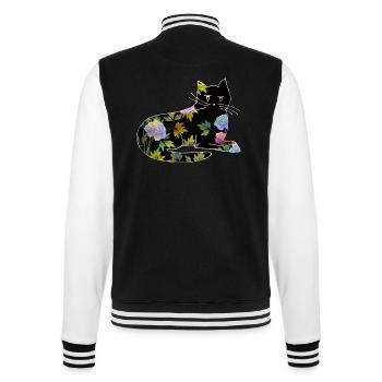 Cat - College Sweat Jacket - black/white - Back - Marisol (170cm)