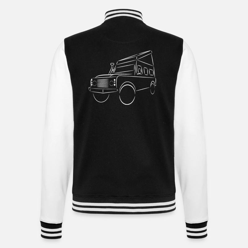 Defender mit Hubdach - College-Sweatjacke - Schwarz/Weiß
