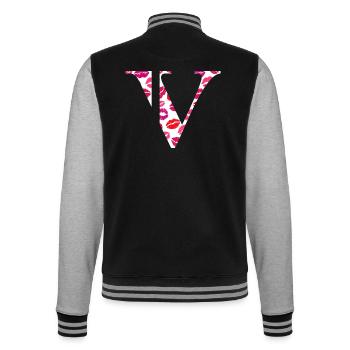 Lettre v bisous - Veste Teddy - noir/gris chiné - Dos - Marisol (170cm)