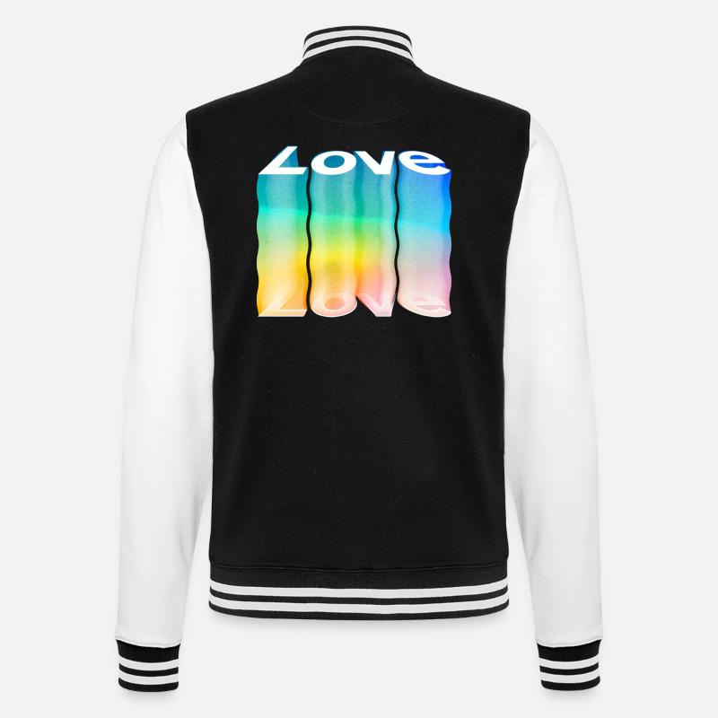 Love - College-Sweatjacke - Schwarz/Weiß