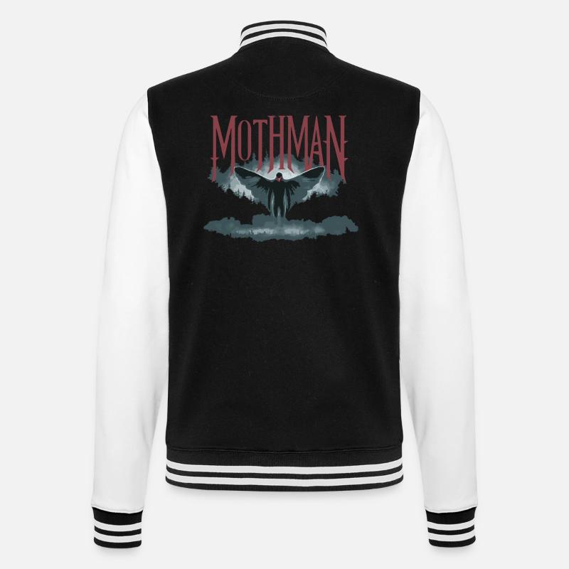 MOTHMAN - Veste Teddy - noir/blanc