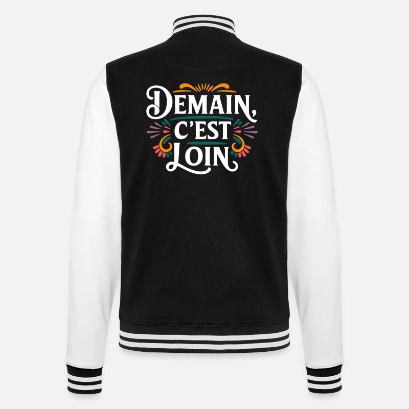 Demain c'est loin - Veste Teddy - noir/blanc
