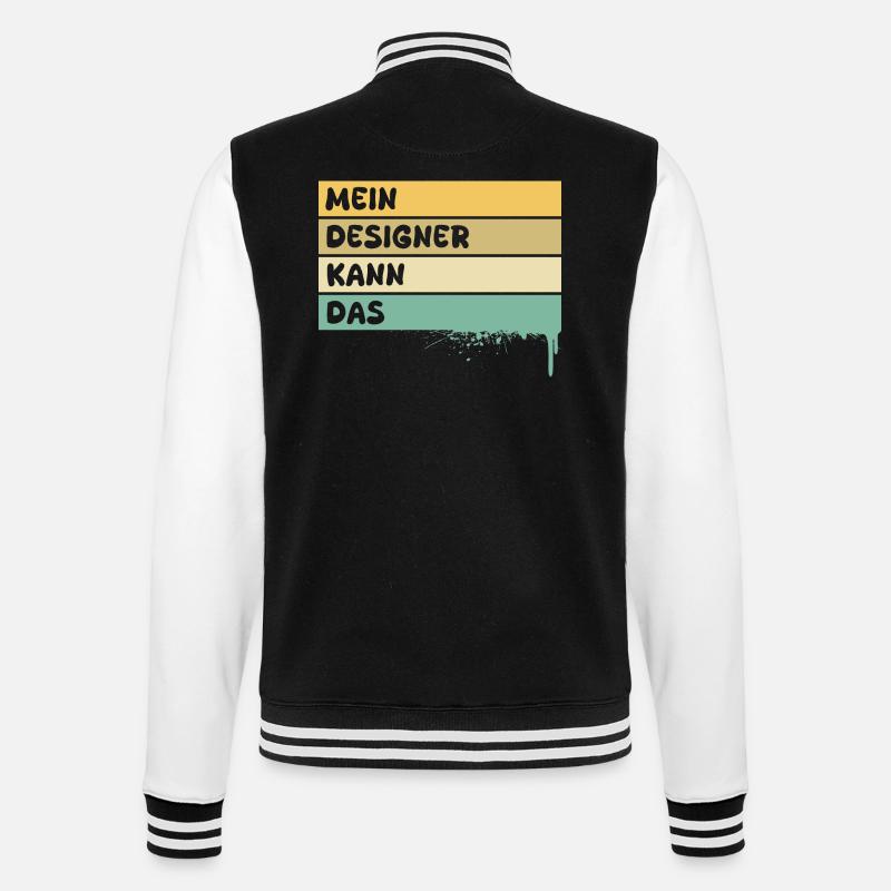 Beruf Designer - College-Sweatjacke - Schwarz/Weiß