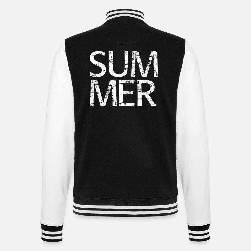 Summer - College-Sweatjacke - Schwarz/Weiß
