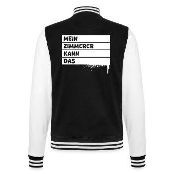 Zimmerer - College-Sweatjacke - Schwarz/Weiß - Hinten - Marisol (170cm)