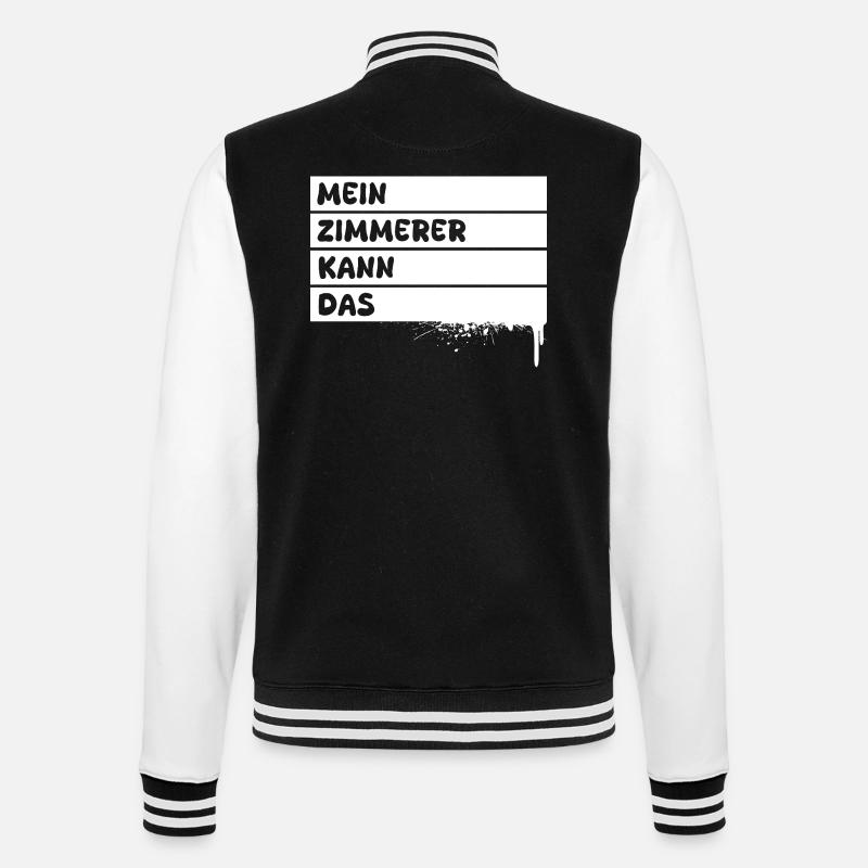 Carpenter - College Sweat Jacket - black/white