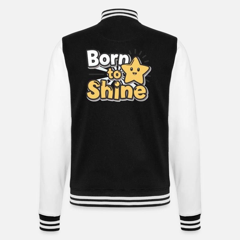 Né pour briller – Strahlender Stern - Veste Teddy - noir/blanc