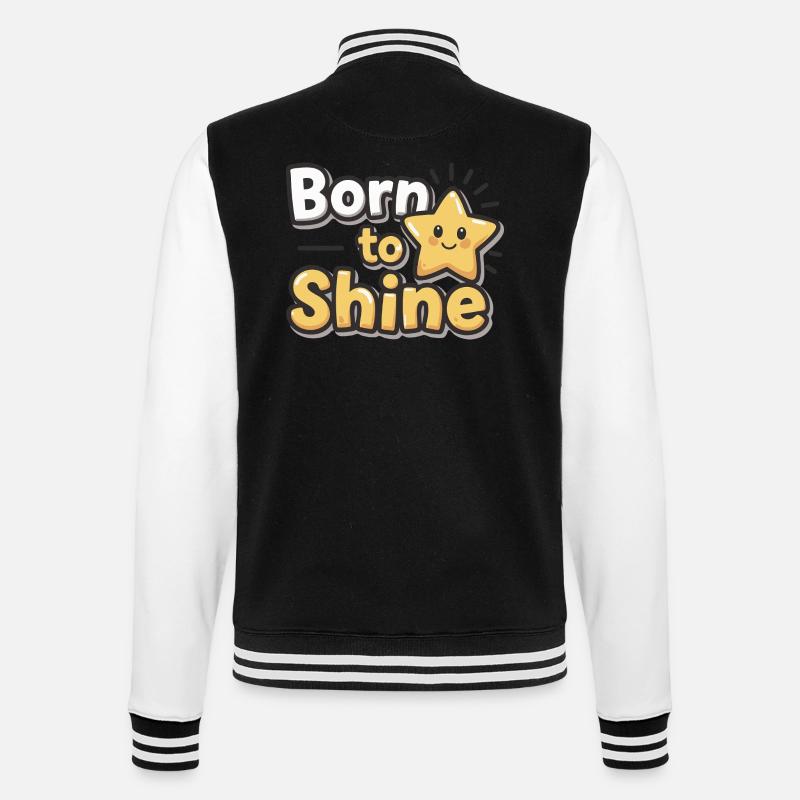 Né pour briller – Strahlender Stern - Veste Teddy - noir/blanc