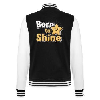 Born to Shine – Strahlender Stern - College-Sweatjacke - Schwarz/Weiß - Hinten - Marisol (170cm)
