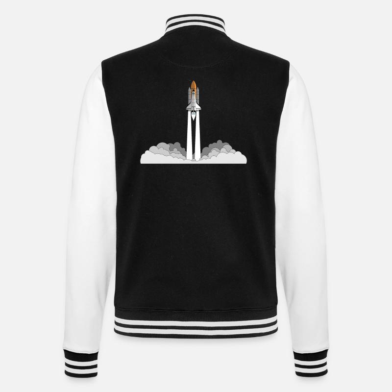 Space Shuttle Launch - College-Sweatjacke - Schwarz/Weiß