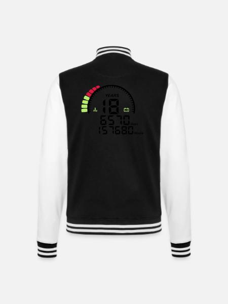 counter anniversary years 18 years - College Sweat Jacket - black/white